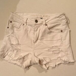 American Eagle white Jean Shorts 0